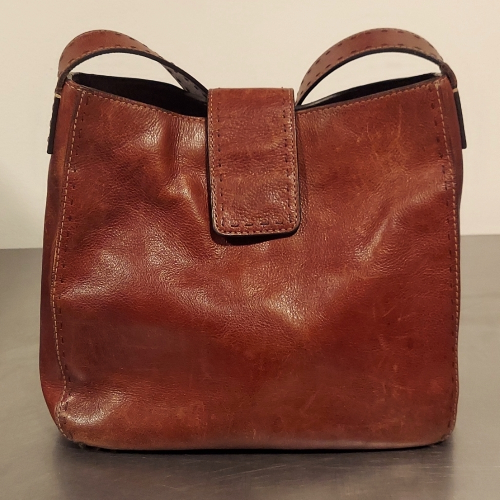 Vintage Fossil Red Leather shoulder bag